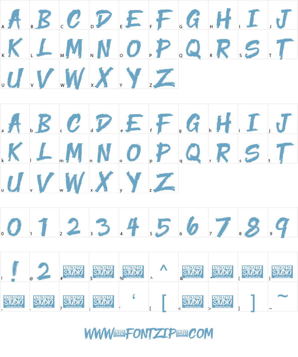 Yenoh Brush Font Character